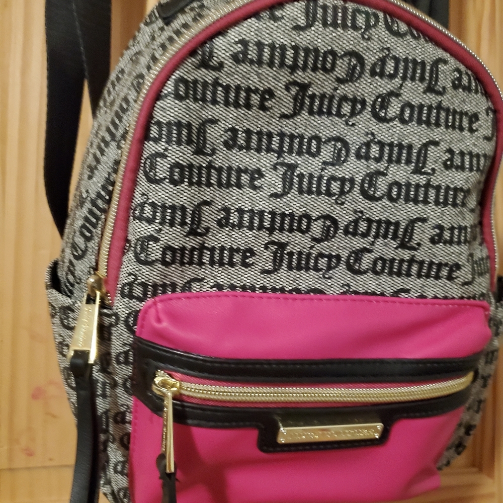 Authentic Juicy Couture Mini Fashion  Backpack with Leather straps